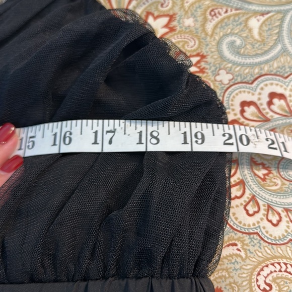 Black tulle spaghetti strap maxi dress nwot XL - Picture 7 of 9